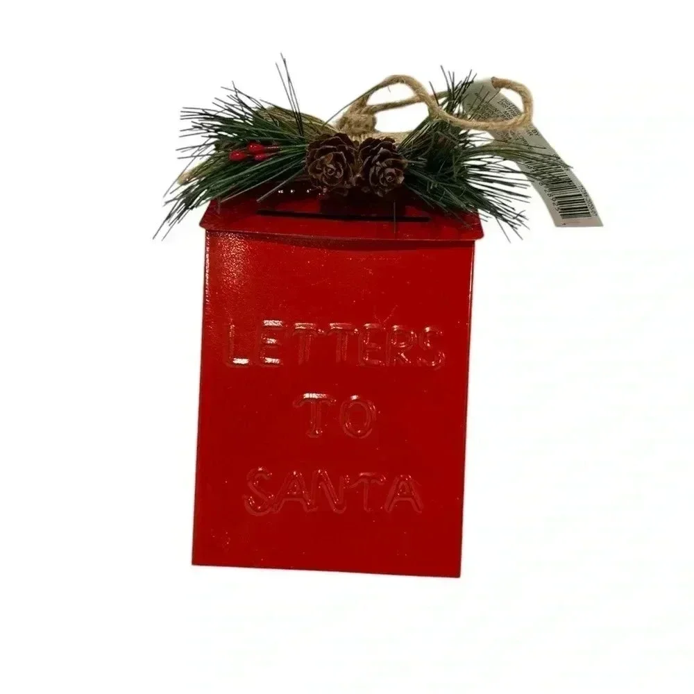 Ashland White Letters To Santa Mailbox Metal